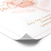 ピックボールブライダルシャワーウォーター・カラー・カクテルドリンク ポスター (角)