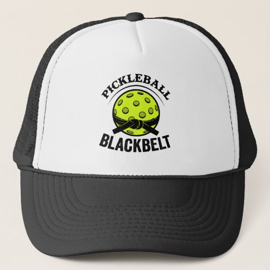 ピックボールブラックベルトおもしろい- Pickleball Master キャップ (正面)