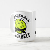 ピックボールブラックベルトおもしろい- Pickleball Master コーヒーマグカップ (正面左)