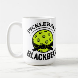 ピックボールブラックベルトおもしろい- Pickleball Master コーヒーマグカップ