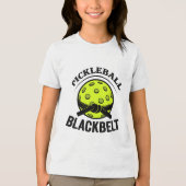 ピックボールブラックベルトおもしろい- Pickleball Master トライブレンドＴシャツ (正面)