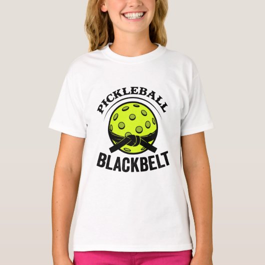 ピックボールブラックベルトおもしろい- Pickleball Master Tシャツ (正面)