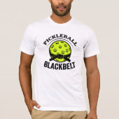 ピックボールブラックベルトおもしろい- Pickleball Master Tシャツ (正面)
