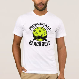 ピックボールブラックベルトおもしろい- Pickleball Master Tシャツ
