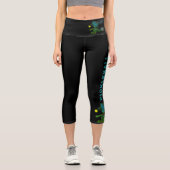 ピックボールブルーグリーンウィムシー カプリレギンス (正面)