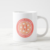 ピックボールプリンセスおもしろい引用文ネームイニシャルピーチ ジャンボコーヒーマグカップ (右)