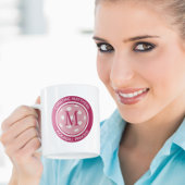 ピックボールプリンセスカスタム引用文名イニシャルピンク コーヒーマグカップ