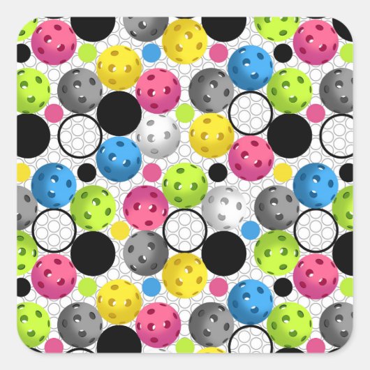 ピックボールプリント スクエアシール (正面)