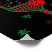 ピックボールプレイヤークリスマスホリデートナカイクリスマス ポスター (角)