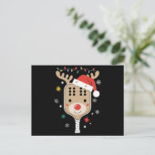 ピックボールプレイヤークリスマスホリデートナカイクリスマス ポストカード (スタンド正面)