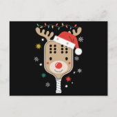 ピックボールプレイヤークリスマスホリデートナカイクリスマス ポストカード (正面)