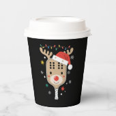 ピックボールプレイヤークリスマスホリデートナカイクリスマス 紙コップ (正面)