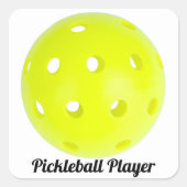 ピックボールプレイヤーステッカー封筒用シールラベル スクエアシール (正面)