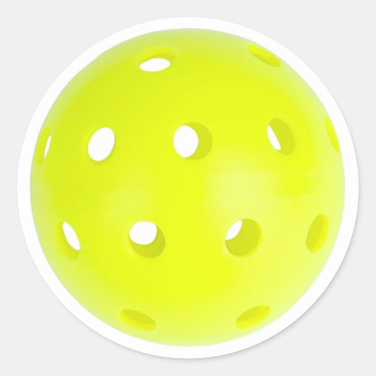 ピックボールプレイヤーステッカー封筒用シールラベル ラウンドシール (正面)