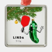 ピックボールホリデーギフト メタルオーナメント (正面)