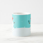 ピックボールホリデークリスマスユーモアのある雪だるまマグ コーヒーマグカップ (中央)