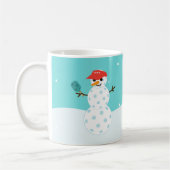 ピックボールホリデークリスマスユーモアのある雪だるまマグ コーヒーマグカップ (左)