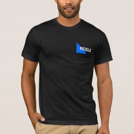 ピックボールホワイト文字ブライトブルートライアングルウェッジ Tシャツ