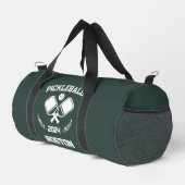 ピックボールボストン2024カスタムダークティール（緑がかった色） ダッフルバッグ (右コーナー)
