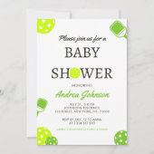 ピックボールボールパドルスポーツテーマベビーシャワー セーブザデート (正面)