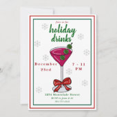 ピックボールマルティーニクリスマスホリデーパーティー 招待状 (正面)