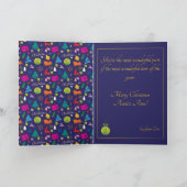 ピックボール🎄メリークリスマスカスタム文字カード カード (内部)