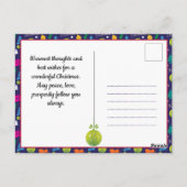 ピックボール🎄メリークリスマスカスタム文字ポストカー ポストカード (裏面)