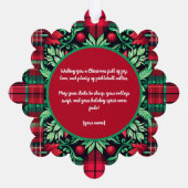 ピックボール🎄メリークリスマスカスタム文字 オーナメントカード (裏面)