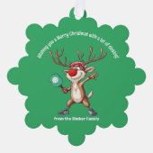 ピックボール🎄メリークリスマスカスタム文字 オーナメントカード (正面)