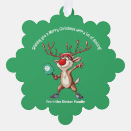 ピックボール🎄メリークリスマスカスタム文字 オーナメントカード