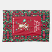 ピックボール🎄メリークリスマスカスタム文字 キッチンタオル (横)
