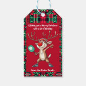 ピックボール🎄メリークリスマスカスタム文字 ギフトタグ (正面)