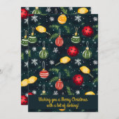 ピックボール🎄メリークリスマスカスタム文字 シーズンカード (正面/裏面)