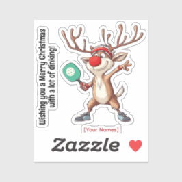 ピックボール🎄メリークリスマスカスタム文字 シール