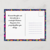 ピックボール🎄メリークリスマスカスタム文字 ポストカード (裏面)