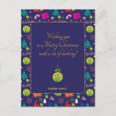 ピックボール🎄メリークリスマスカスタム文字 ポストカード (正面)