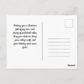 ピックボール🎄メリークリスマスカスタム文字 ポストカード (裏面)