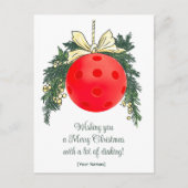 ピックボール🎄メリークリスマスカスタム文字 ポストカード (正面)