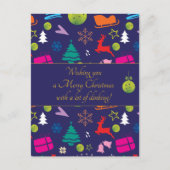 ピックボール🎄メリークリスマスカスタム文字 ポストカード (正面)