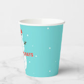 ピックボールユーモアのあるパーティー雪だるま 紙コップ (左)