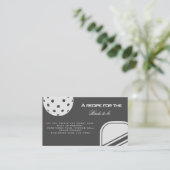 ピックボールラバーズブライダルシャワーブラック&ホワイト エンクロージャーカード (スタンド正面)