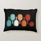 ピックボールラバーレトロパドルスポーツヴィンテージ アクセントクッション (裏面)