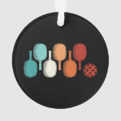 ピックボールラバーレトロパドルスポーツヴィンテージ オーナメント (裏面)
