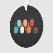 ピックボールラバーレトロパドルスポーツヴィンテージ オーナメント (正面)