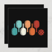 ピックボールラバーレトロパドルスポーツヴィンテージ サンキューカード (正面/裏面)