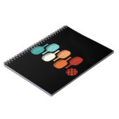 ピックボールラバーレトロパドルスポーツヴィンテージ ノートブック (左側)