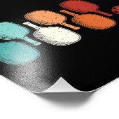 ピックボールラバーレトロパドルスポーツヴィンテージ フォトプリント            (角)