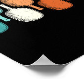 ピックボールラバーレトロパドルスポーツヴィンテージ ポスター (角)