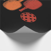 ピックボールラバーレトロパドルスポーツヴィンテージ ラッピングペーパー (角)