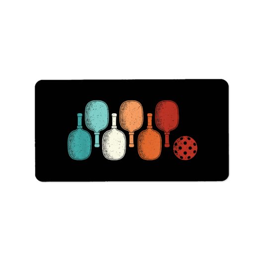 ピックボールラバーレトロパドルスポーツヴィンテージ ラベル (正面)